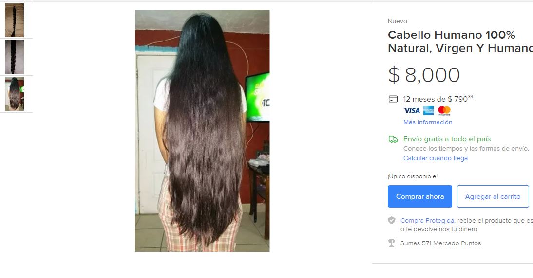 Exactamente Énfasis Vuelo Hasta 8 mil pesos se paga en internet por cabello virgen - 24 Horas