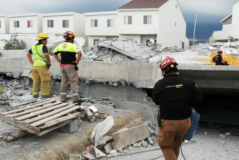 Se registra derrumbe de construcción en Cumbres del Sol en Monterrey  (+video) - 24 Horas