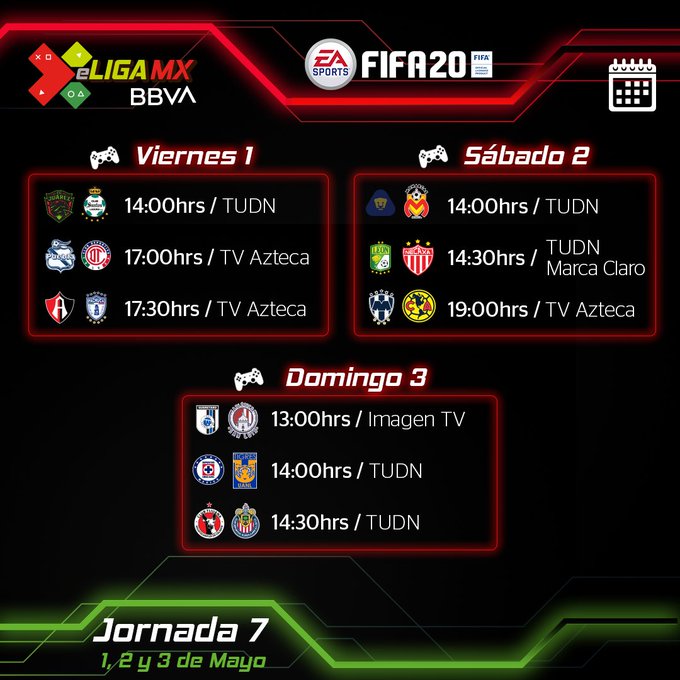 Estos Son Los Horarios Para La Jornada 7 De La ELiga MX - Por La Linea ...