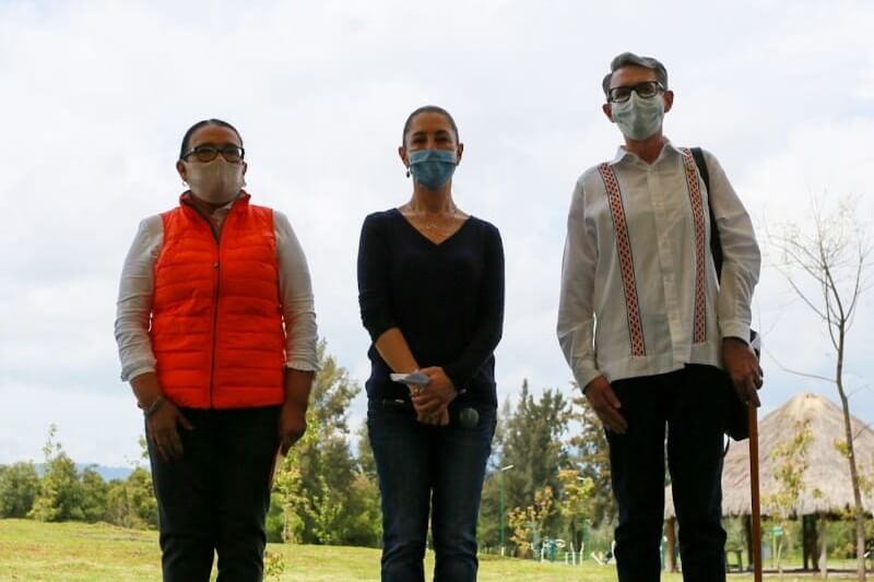 Claudia Sheinbaum, José Alfonso Suárez del Real y Rosa Icela Rodríguez