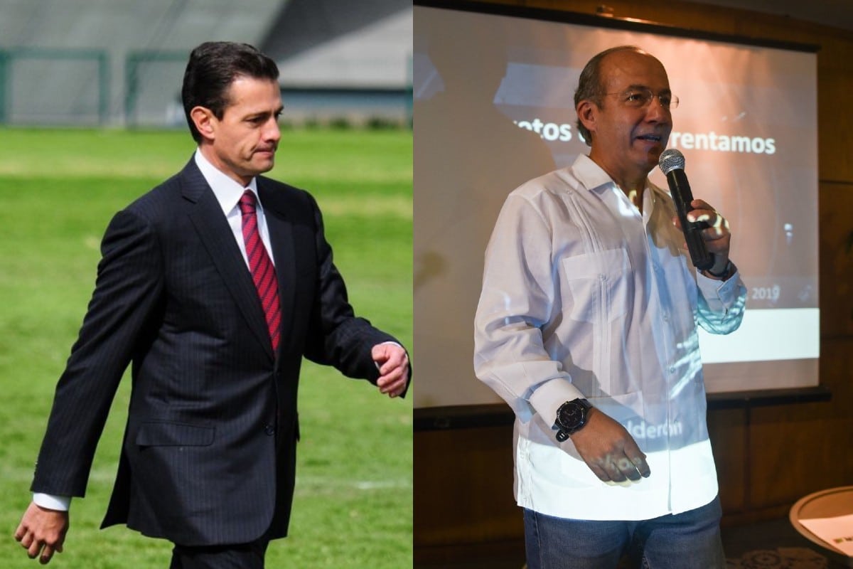 Enrique Peña Nieto y Felipe Calderón