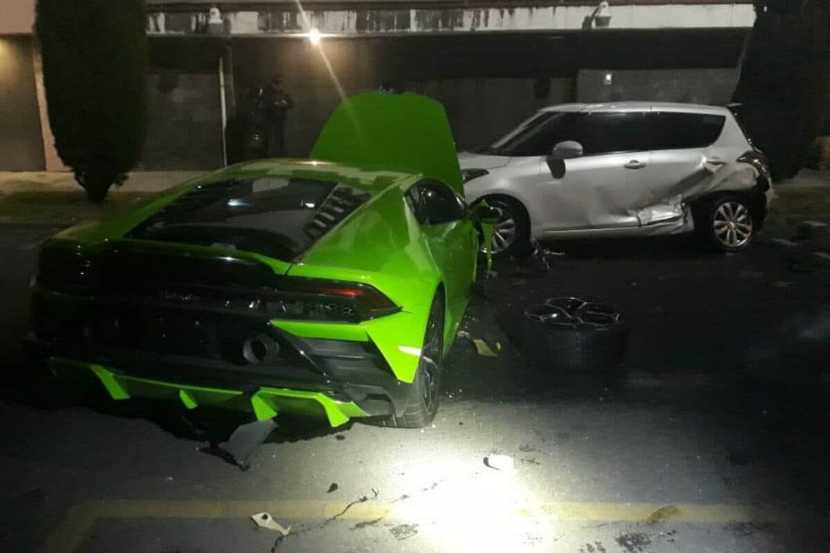 Así huyó el conductor que estrelló el Lamborghini en Polanco (+video) - 24  Horas