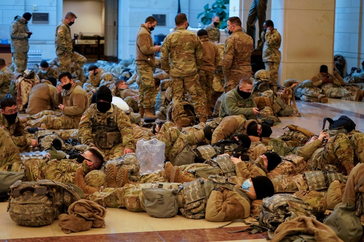 Los elementos estuvieron en guardia las 24 horas en el Capitolio de Estados Unidos después de la violencia de la semana pasada