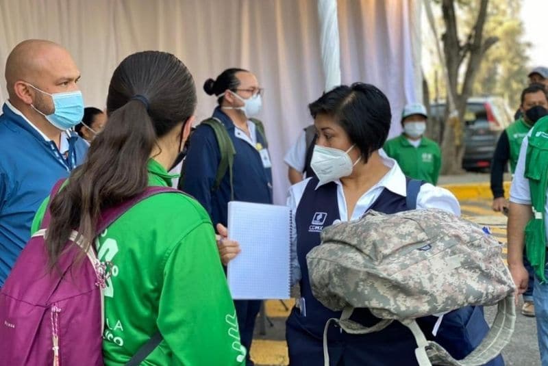 Con simulacro ensayan vacunación en CDMX