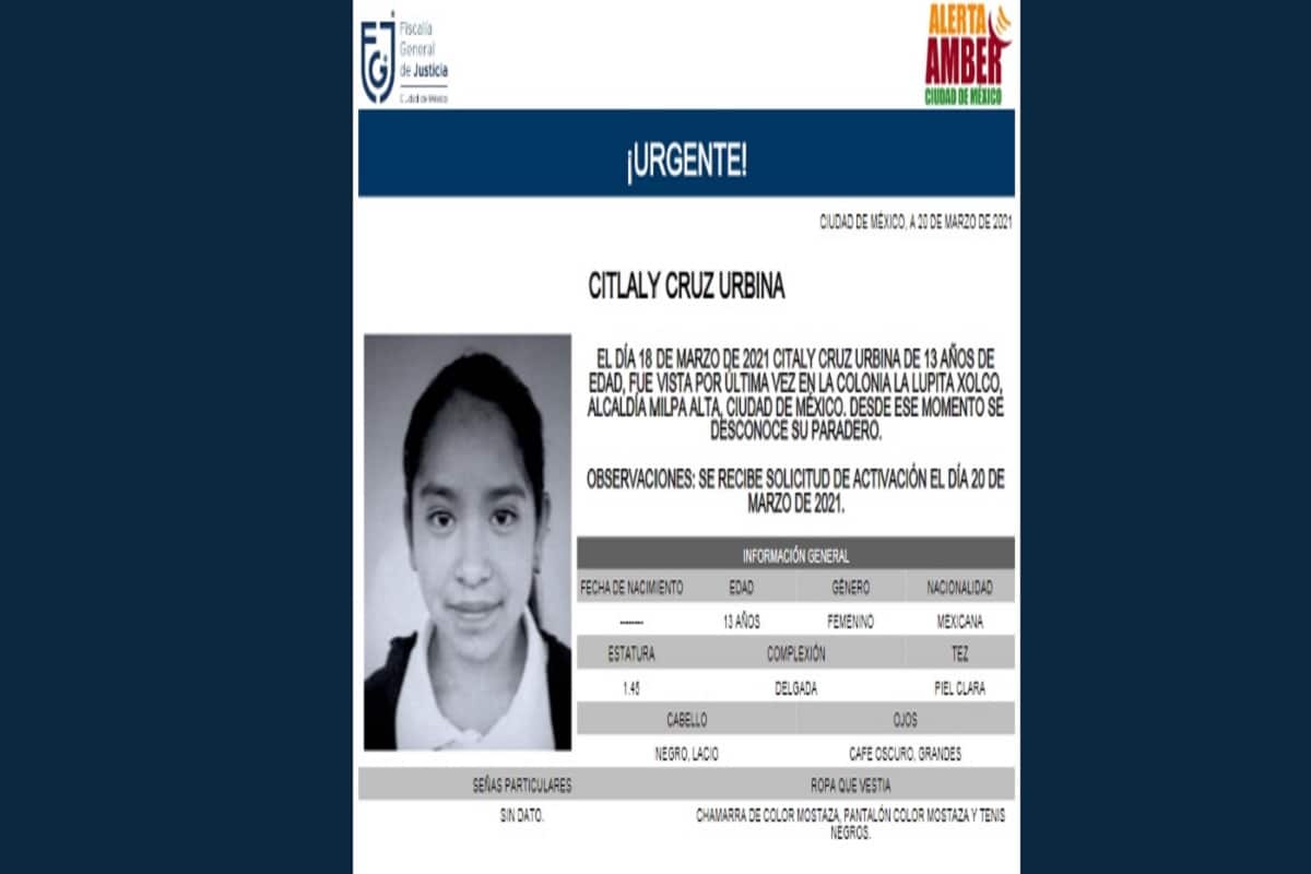 Alerta Amber en la CDMX