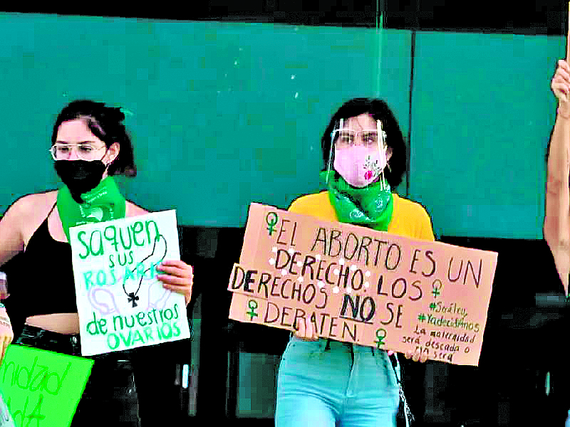 Después de la resolución de los diputados, las activistas salieron de la sede legislativa, que mantuvieron ocupada durante más de 90 días