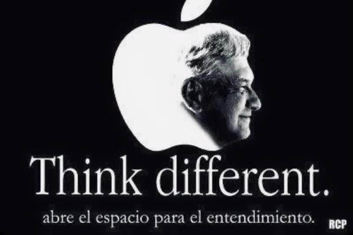 Morena enciende las redes con la imagen de AMLO con el logo de Apple