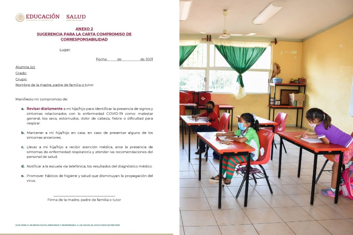 La titular de la SEP informó que la responsiva fue retirada del decálogo del regreso a clases.