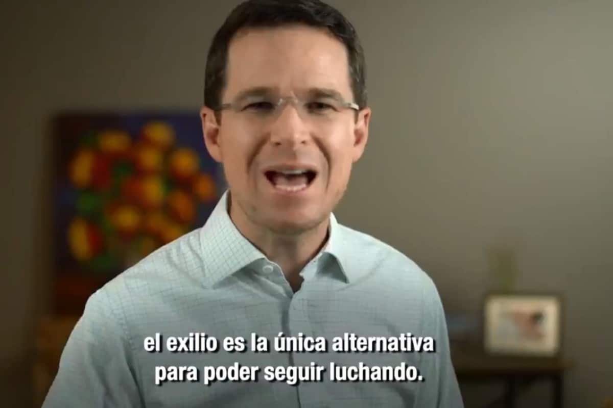 Anaya anunció en video que se irá al exilio para continuar su lucha contra AMLO.