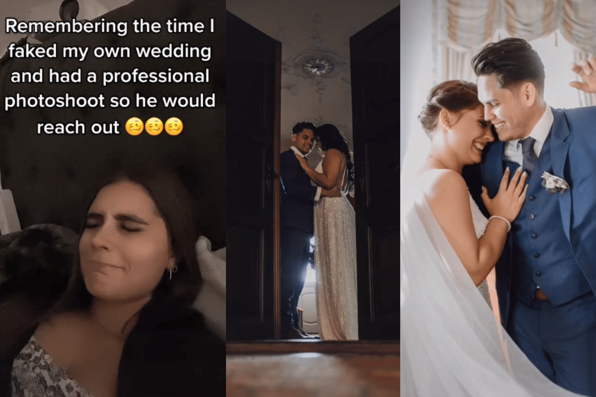 TikTok Mujer finge boda como venganza a su ex imagen