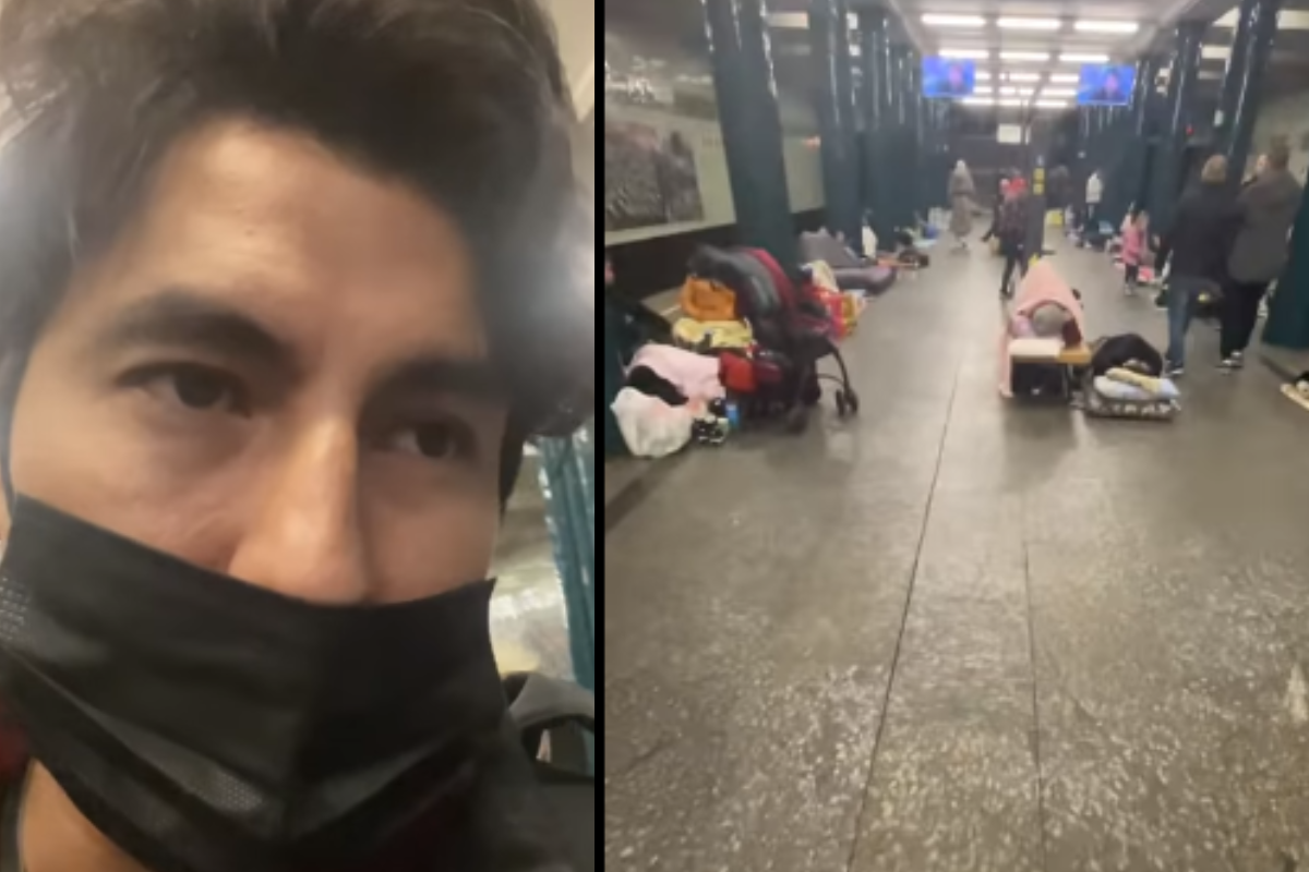 Foto: Facebook/ @Omar Avina / Mexicano que viaja a Ucrania por amor vive en el metro en medio de la guerra