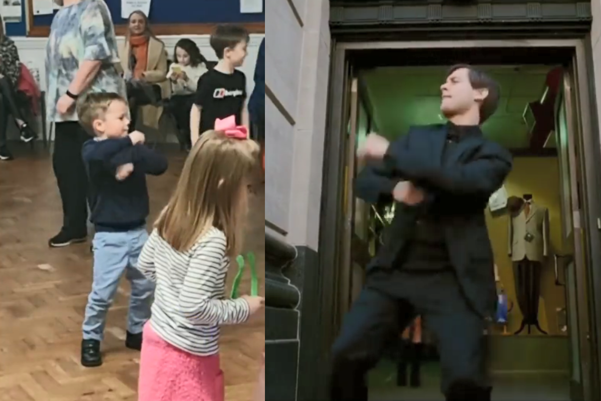 Niño baila igual a Tobey en Spiderman 3 y roba corazones