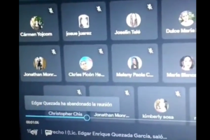 Foto: Twitter/ @Videoteca_gt | VIDEO: Profesor abandona la clase en línea porque su alumna lo saluda