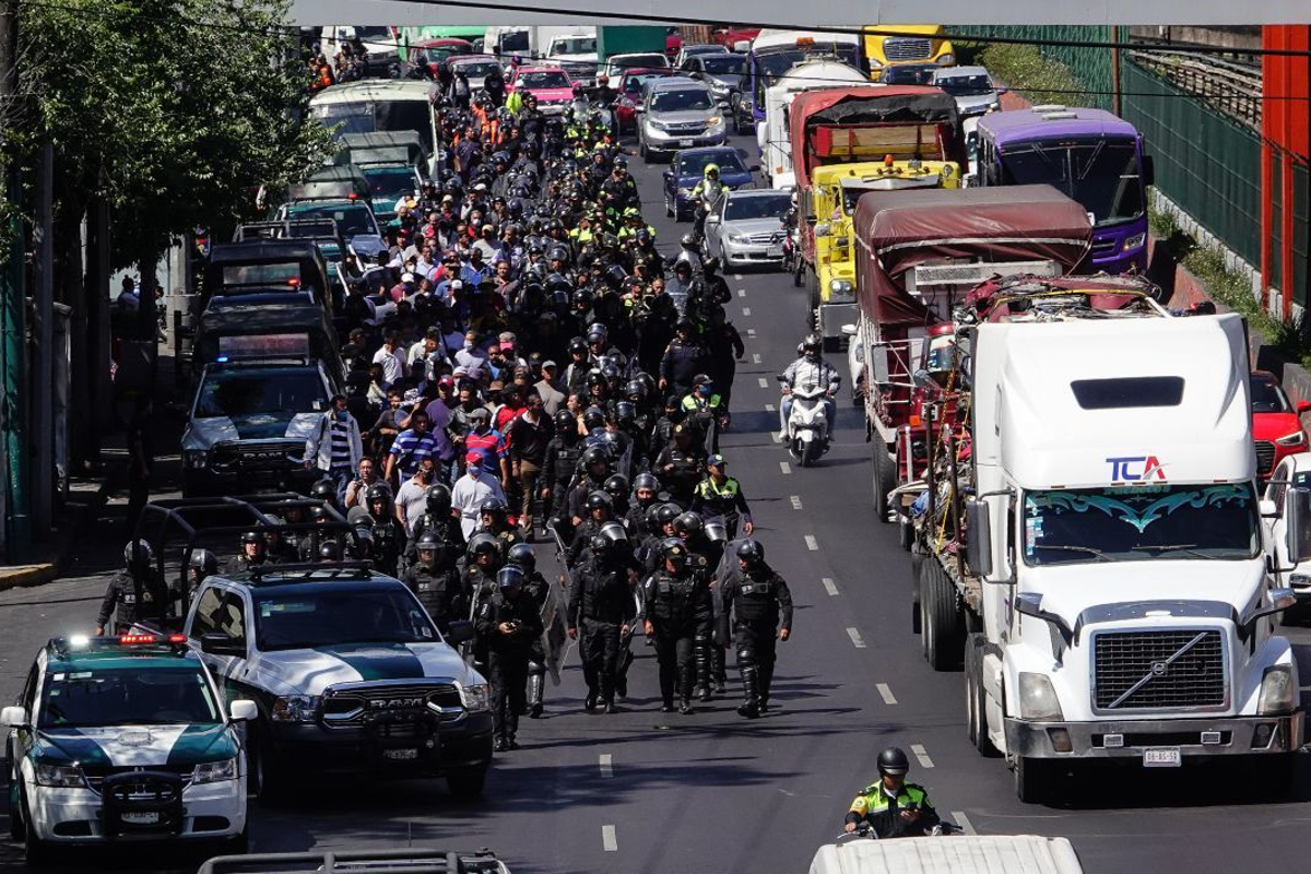 Bloqueo de transportistas en CDMX.