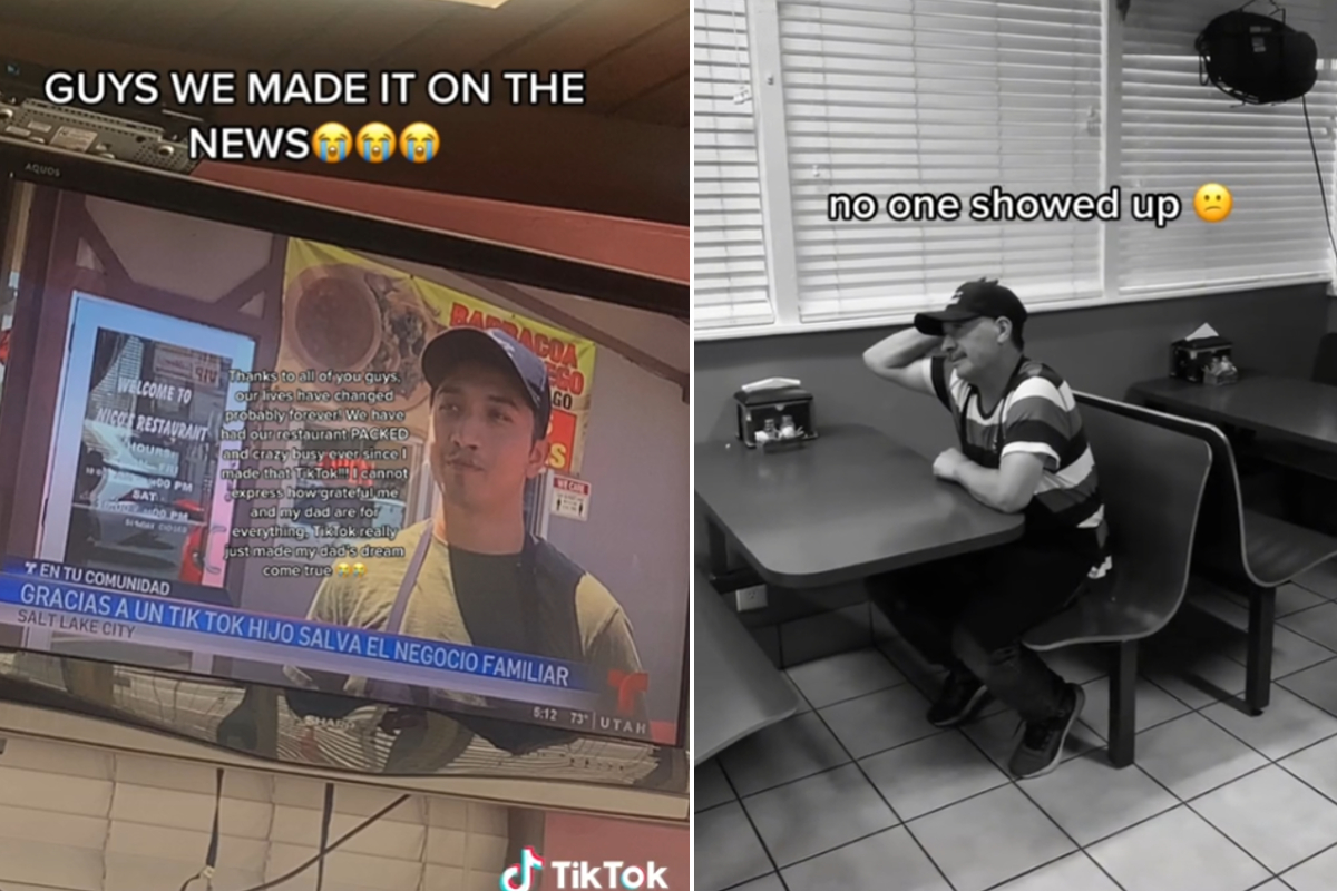 Con un video en Tiktok, joven salva el restaurante de su padre.