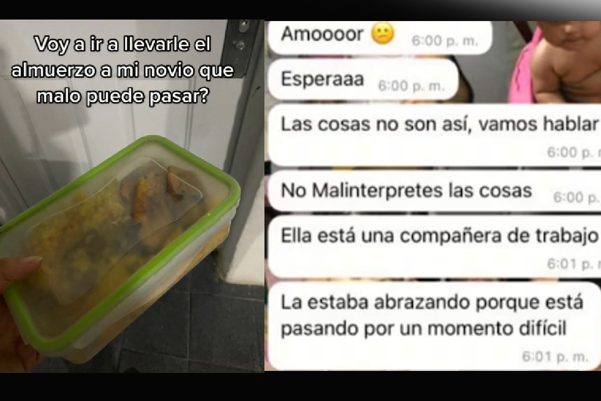 TikTok: ¡Zaz! Mujer Le Lleva El Lonche A Su Pareja Y Lo Encuentra Con