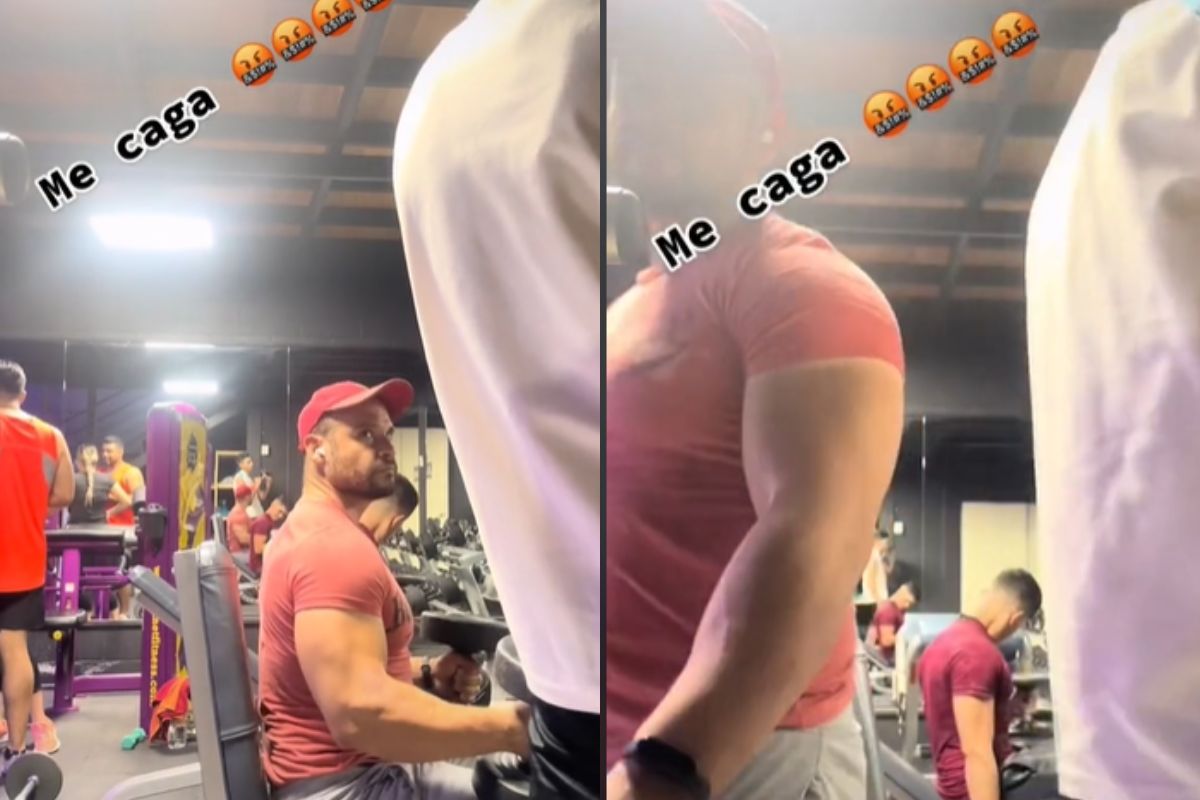 Hombre enfurece porque no lo dejan grabarse en el gimnasio