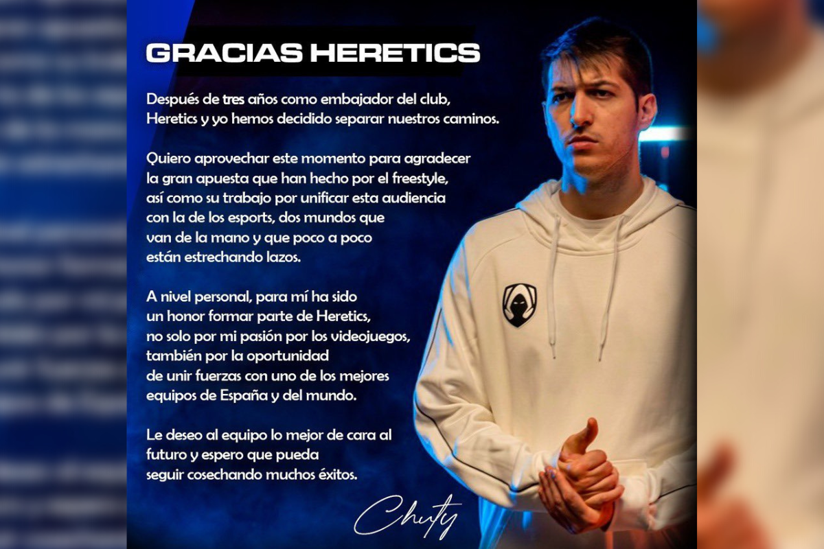 Foto:Twitter/@chutyvk|“Un honor formar parte” Chuty se despide de Heretics