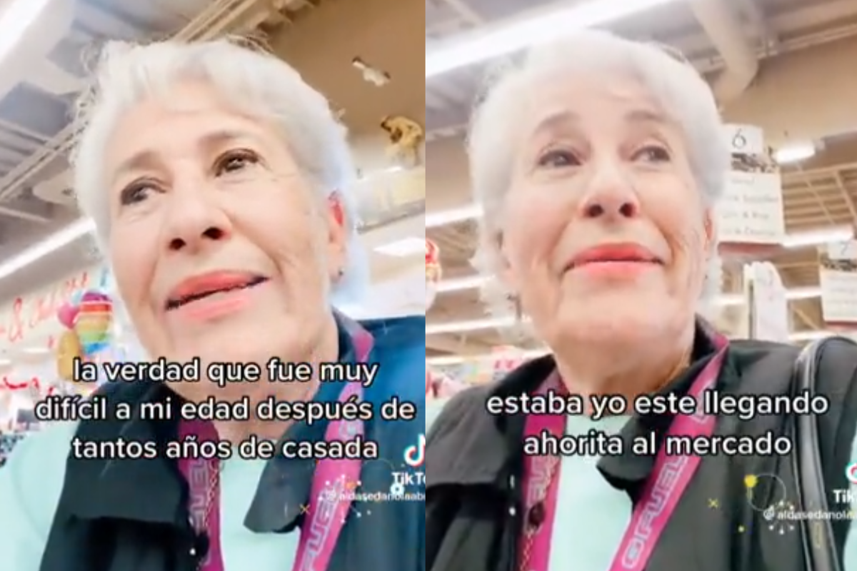 Foto:Captura de pantalla|“Estoy feliz” Abuelita asegura que se siente contenta tras dejar a su esposo