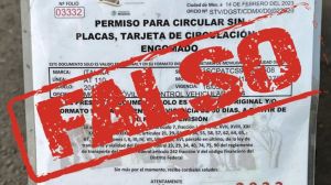 La Semovi de la Ciudad de México informó de la identificación de permisos falsos para conducir motocicletas sin placas