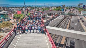 Claudia Sheinbaum inauguró este lunes el puente vehicular "Las Adelitas"