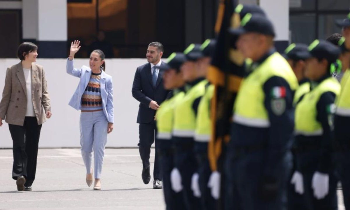 Claudia Sheinbaum, y Omar García Harfuch, encabezaron la graduación de la generación 285 de la Universidad de la Policía de la CDMX