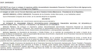 Este lunes el Gobierno publicó el decreto mediante el que se extigue Financiera Rural.