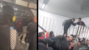 Usuarios del Metro de la CDMX, dan portazo entre el transbordo de la Línea 9 y Línea A, tras los retrasos presentados