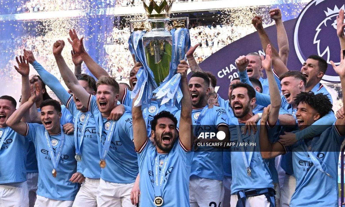 AFP | Manchester City celebra un nuevo título de Premier League.