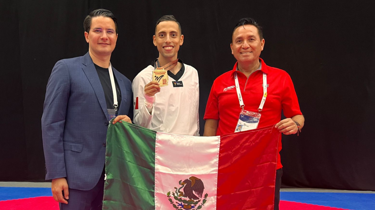 Foto: Federación Mexicana de Taekwondo | Carlos Navarro conquistó la medalla de bronce en la categoría de 63 kg.