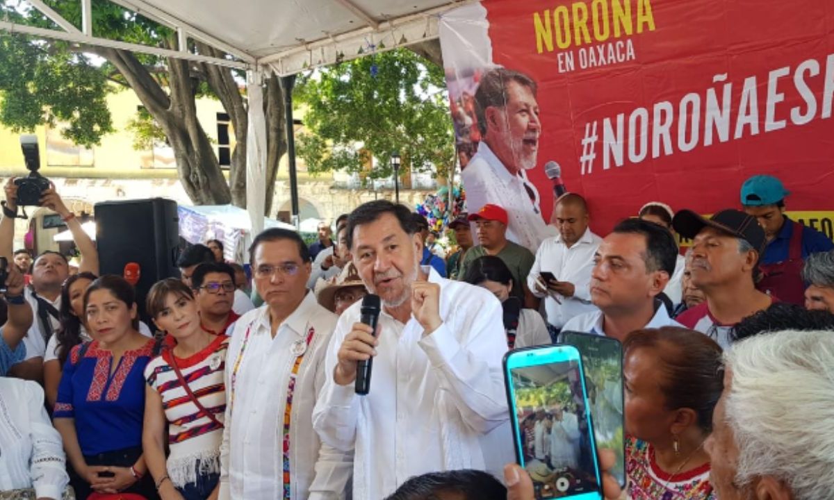 Foto:Especial|Critica Noroña a Claudia Sheinbaum y Ricardo Monreal en Oaxaca; asegura que es la única “corcholata” de izquierda