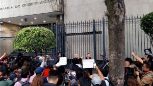 Los manifestantes hicieron un llamado al gremio periodístico a la unión y hacer esfuerzos.