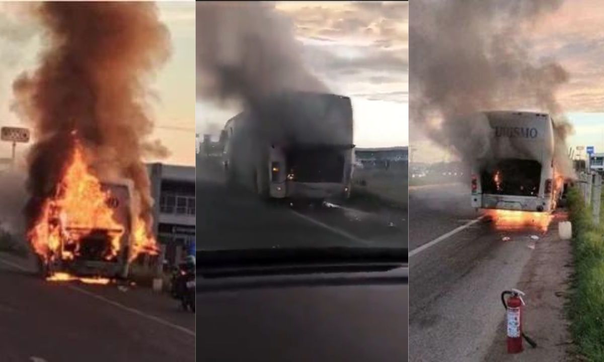 Un camión, que transportaba a un equipo de futbol infantil, se incendió en una carretera de Tabasco.