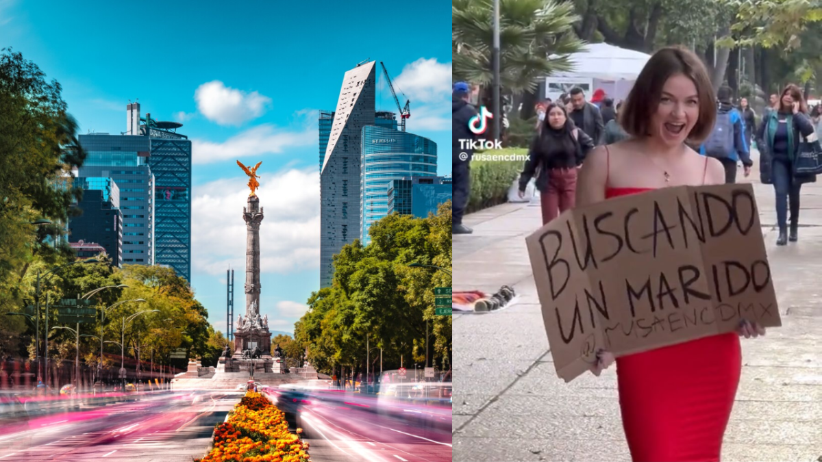 Joven rusa se viraliza en TikTok por buscar matrimonio en las calles de la CDMX