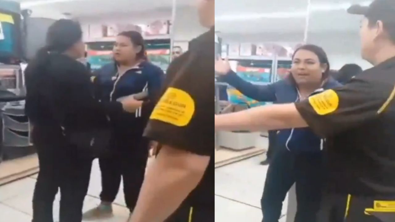 Video: Mujer agrede a guardias de seguridad en Puebla; la apodan 