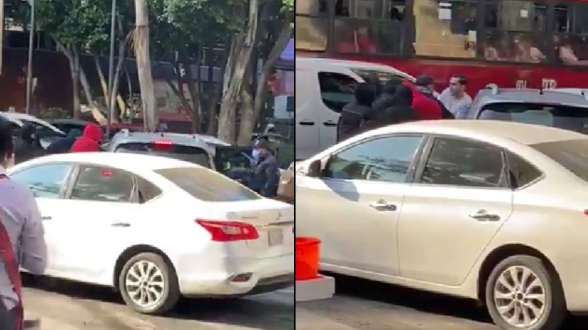 Un supuesto asalto a un automovilista se desarrolló a plena luz del día en Insurgentes