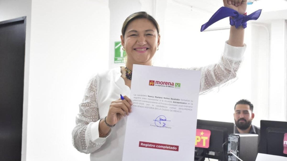 Nancy Marlene Núñez Reséndiz se registró hoy como candidata de Morena para competir en el proceso electoral por la Alcaldía Azcapotzalco.