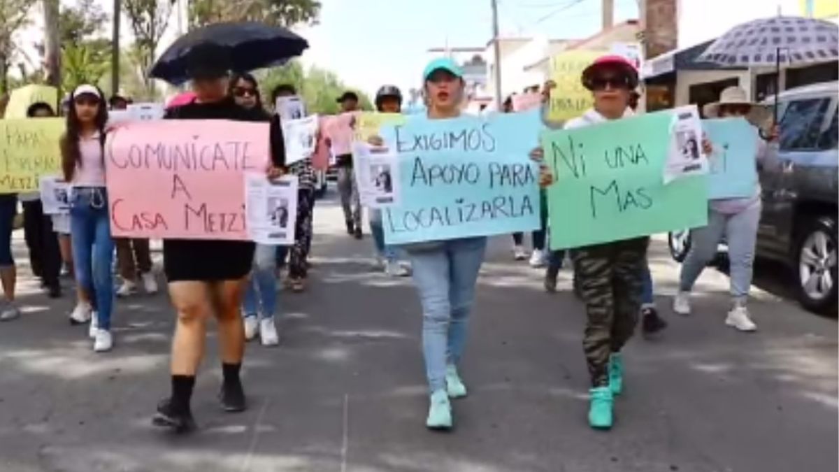 Foto:Captura de pantalla|Protestan en Tizayuca tras la desaparición de una estudiante; piden su búsqueda