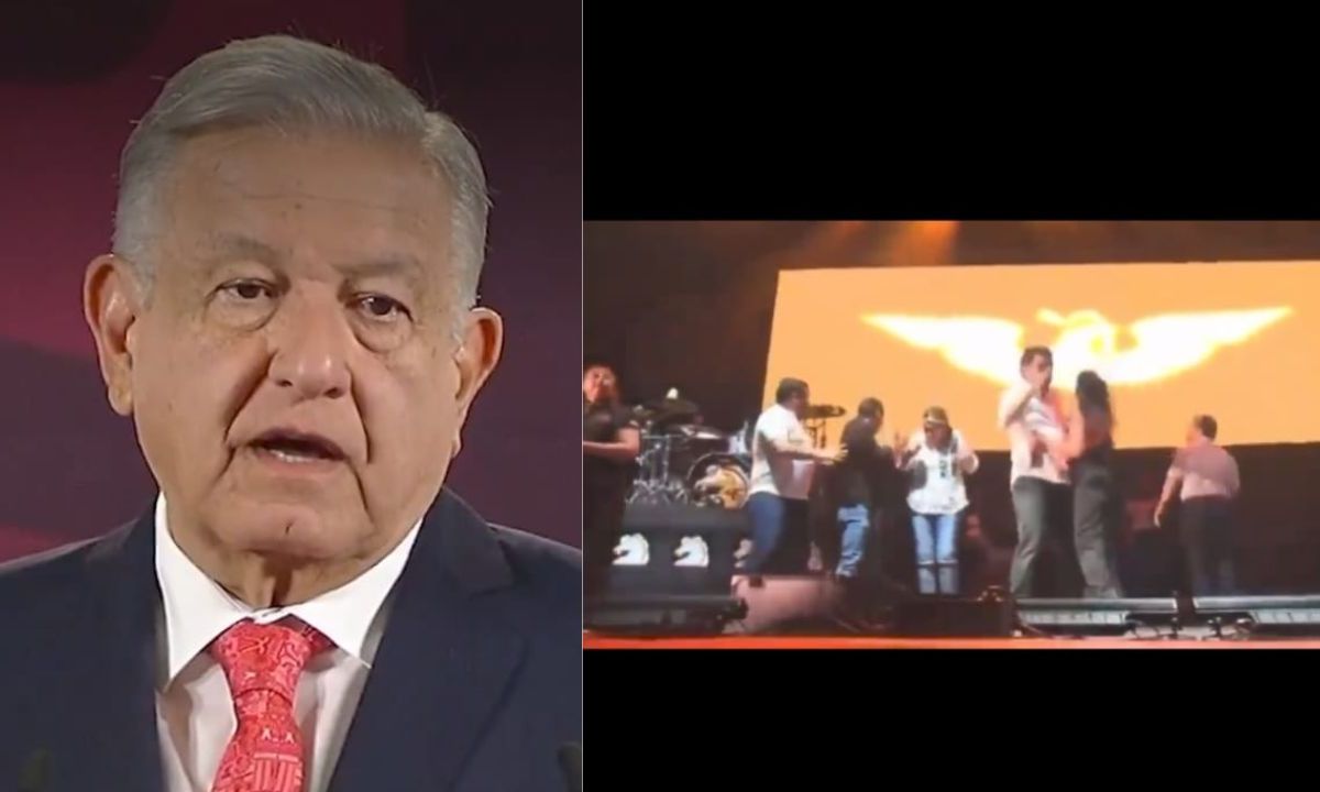 AMLO lamento el accidente en San Pedro Garza García, causado por un fuerte viento durante el acto al que asistieron Jorge Álvarez Máynez y otros militantes