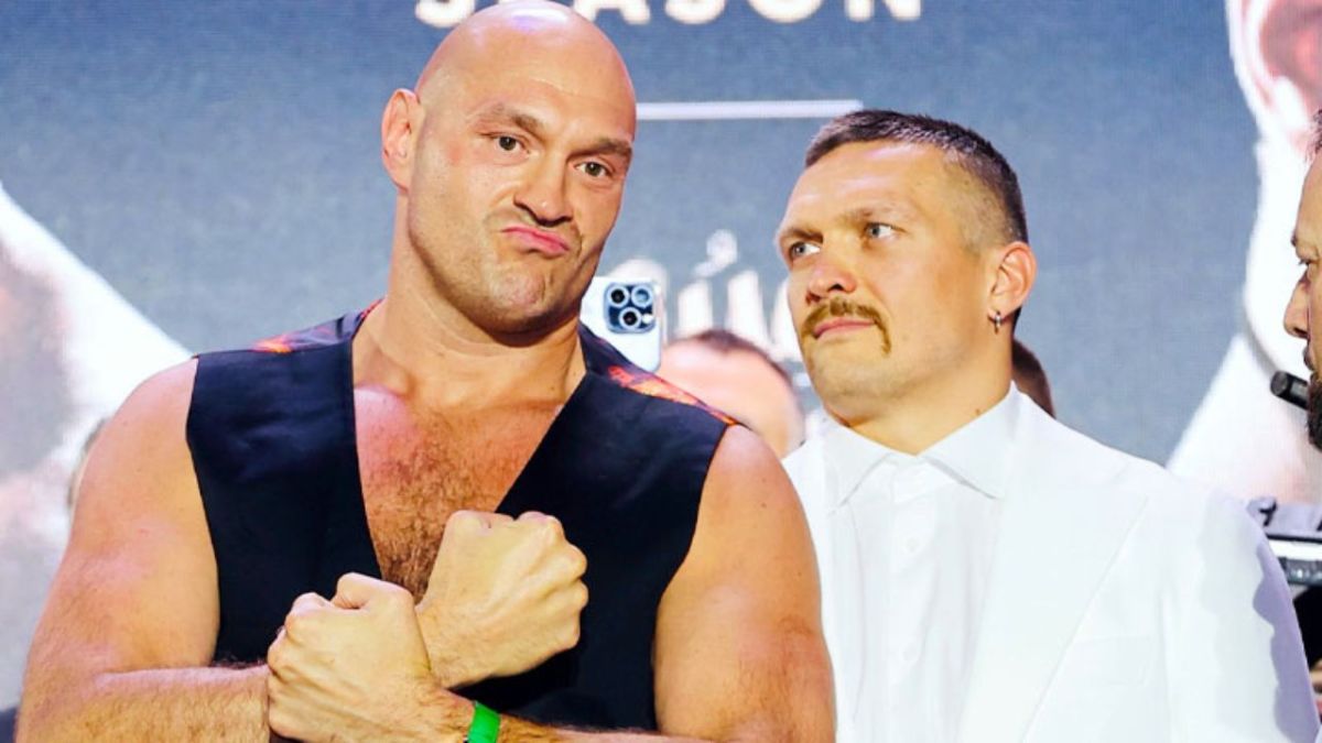 Sin buscar nunca la mirada del ucraniano Oleksandr Usyk, el británico Tyson Fury cumplió durante uno de sus últimos encuentros oficiales fuera del ring