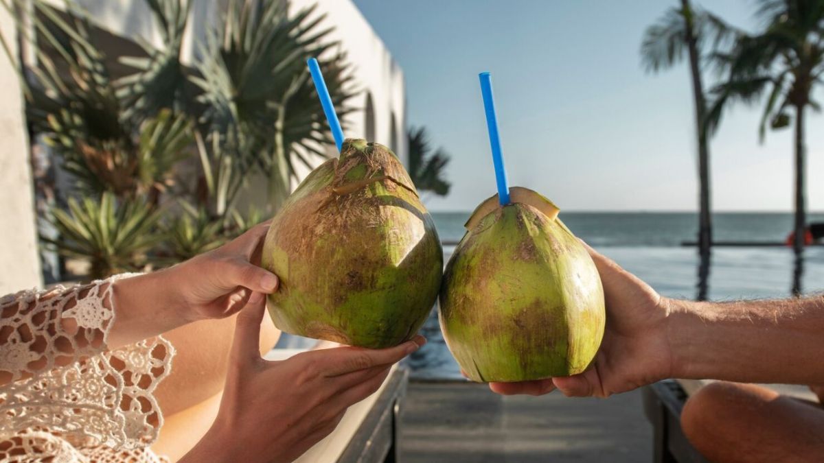 El agua de coco fuente natural de hidratación