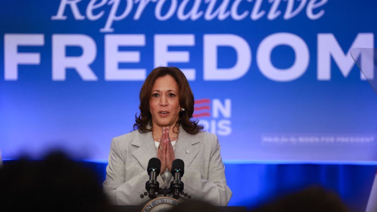 DISCURSO. La vicepresidenta de Estados Unidos, Kamala Harris, habló ayer en el Centro de Convenciones Prime Osborn, en Jacksonville.