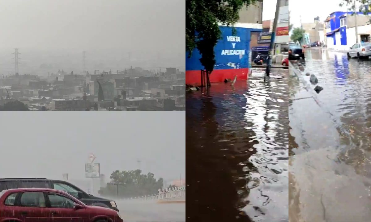 Fuertes lluvias azotan en Ecatepec, Coacalco y otros municipios del Edomex