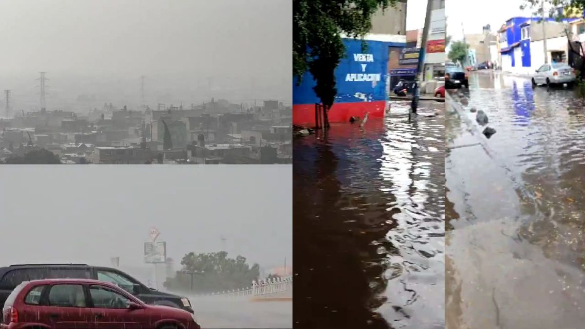 Fuertes lluvias azotan en Ecatepec, Coacalco y otros municipios del Edomex