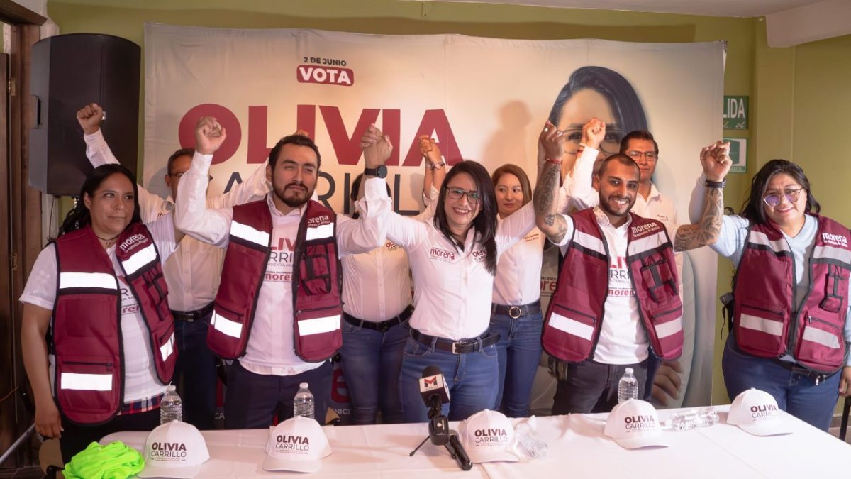 Renuncian candidatos del PRD, PT y Verde para sumarse a Olivia Carrillo, candidata de Morena en Amecameca.