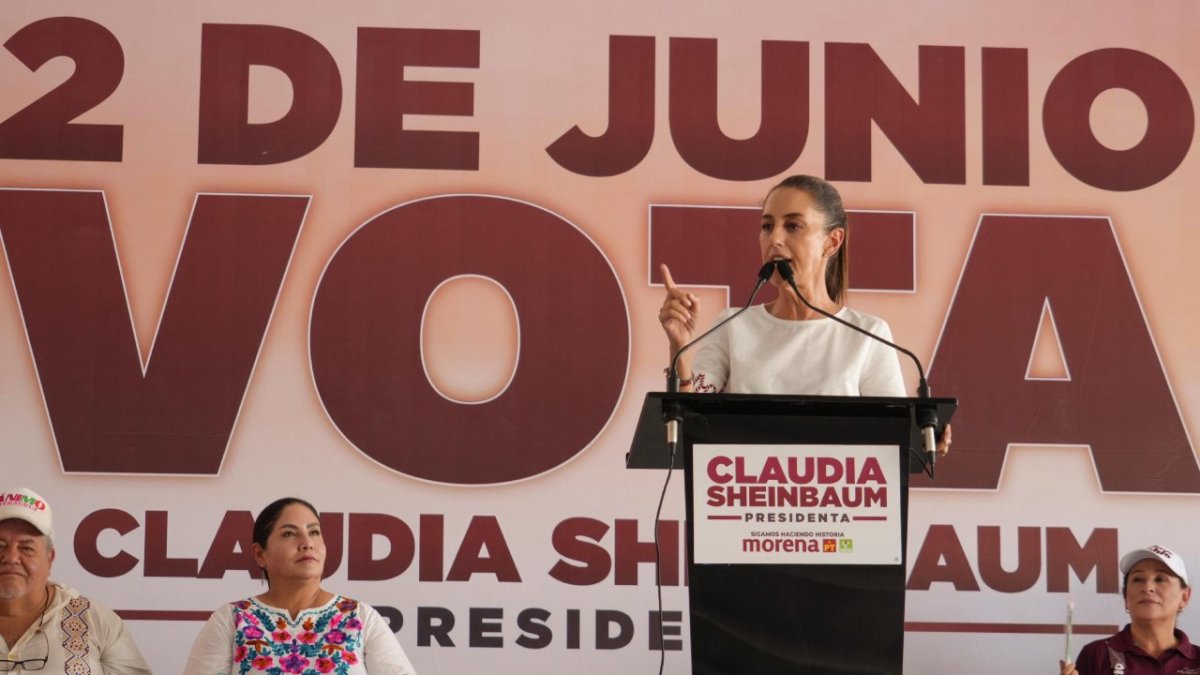 La candidata a la Presidencia, Claudia Sheinbaum, aseguró que la credencial de elector es el arma más poderosa de la ciudadanía,