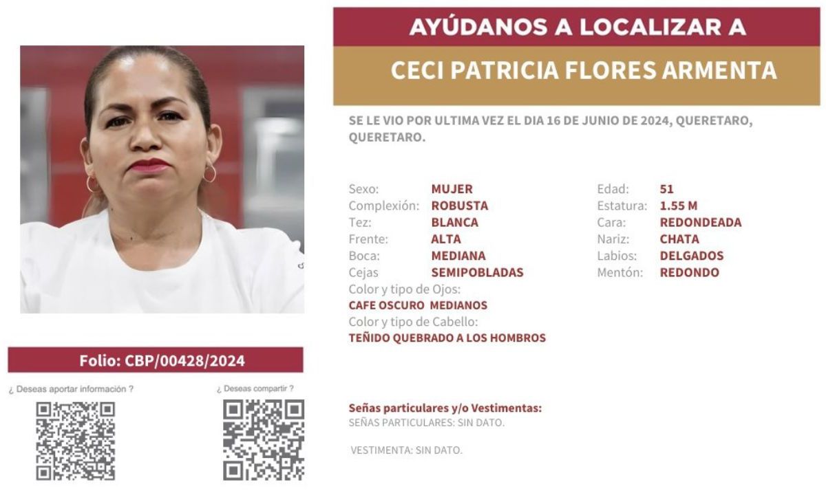 Comisión de búsqueda de CDMX emite ficha para localizar a activista Ceci Flores