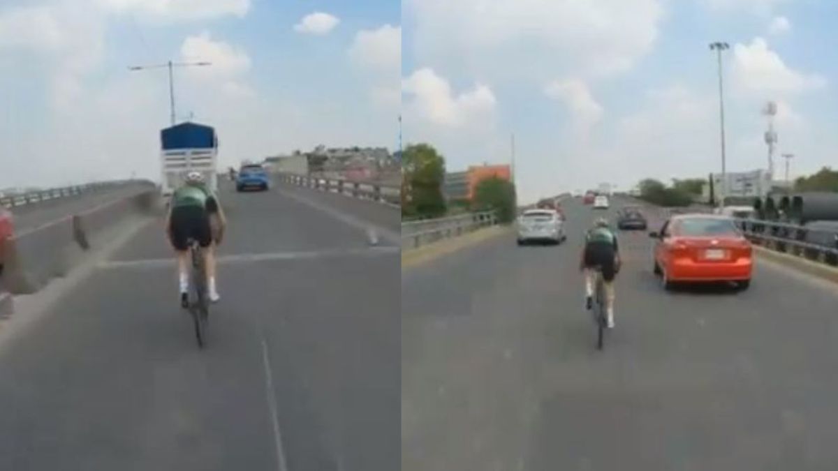 Ciclista pudo ser atropellado tras conducir de manera "irresponsable" sobre los carriles centrales del Boulevard Luis Donaldo Colosio en Naucalpan