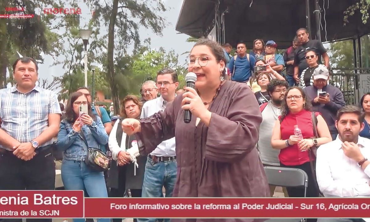 La ministra de la Suprema Corte de Justicia de la Nación (SCJN), Lenia Batres Guadarrama, fue confrontada cuando realizaba una sesión informativa sobre la propuesta de reforma judicial