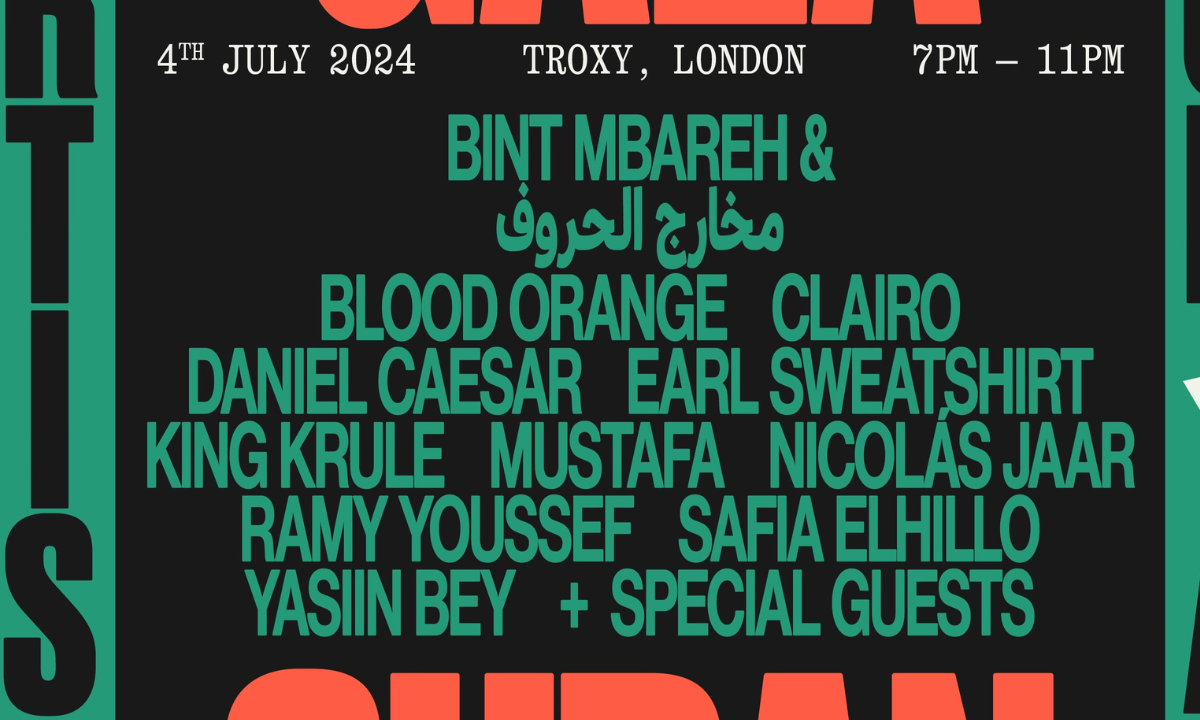 En su segunda edición del año, ahora en Londres, Artist for Aid lanza el line-up de su evento en Londres en apoyo a Gaza y Sudán.